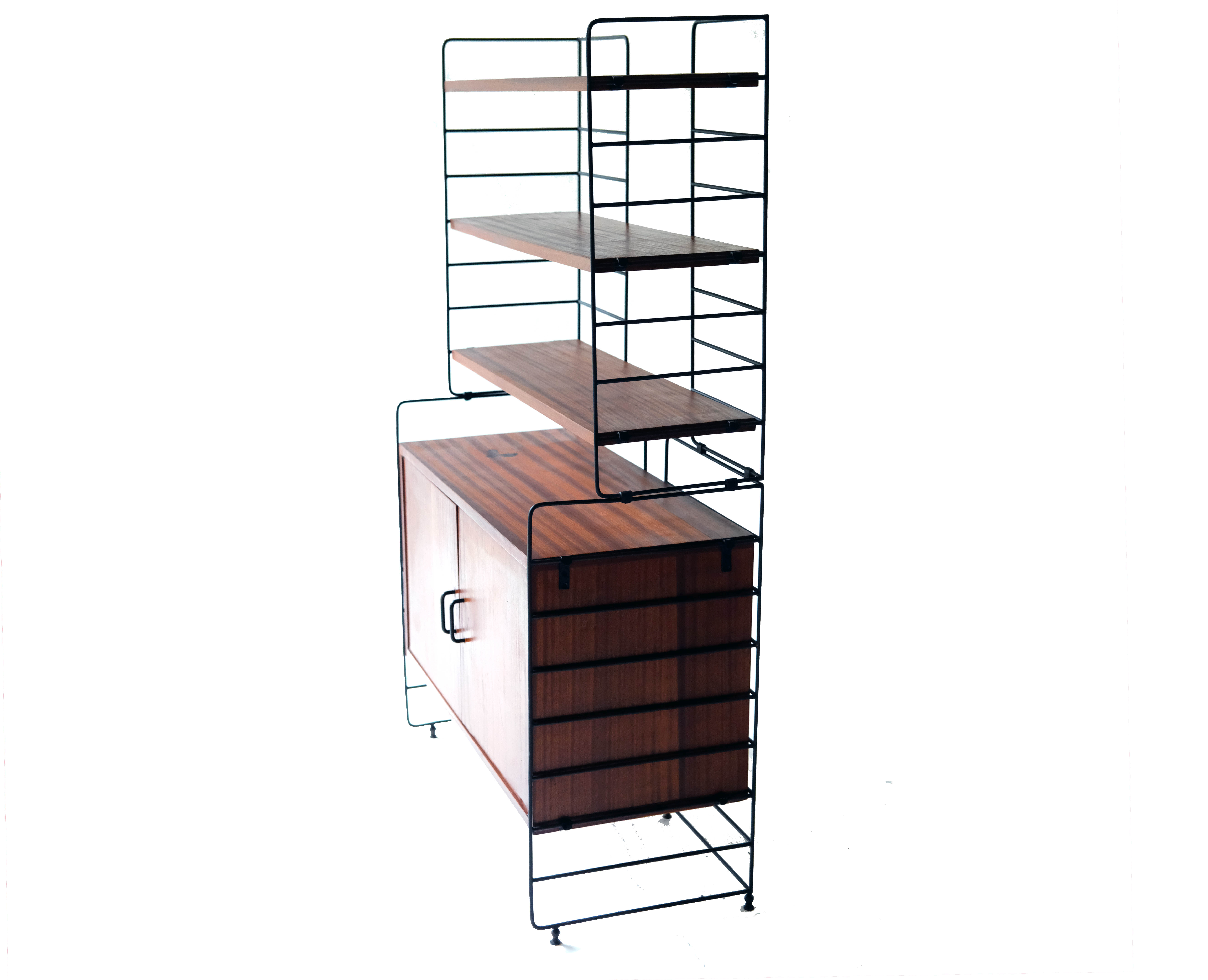 Danish free standing string shelfs, Denmark, 1960's