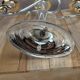 Vintage chandelier in silver-plated metal