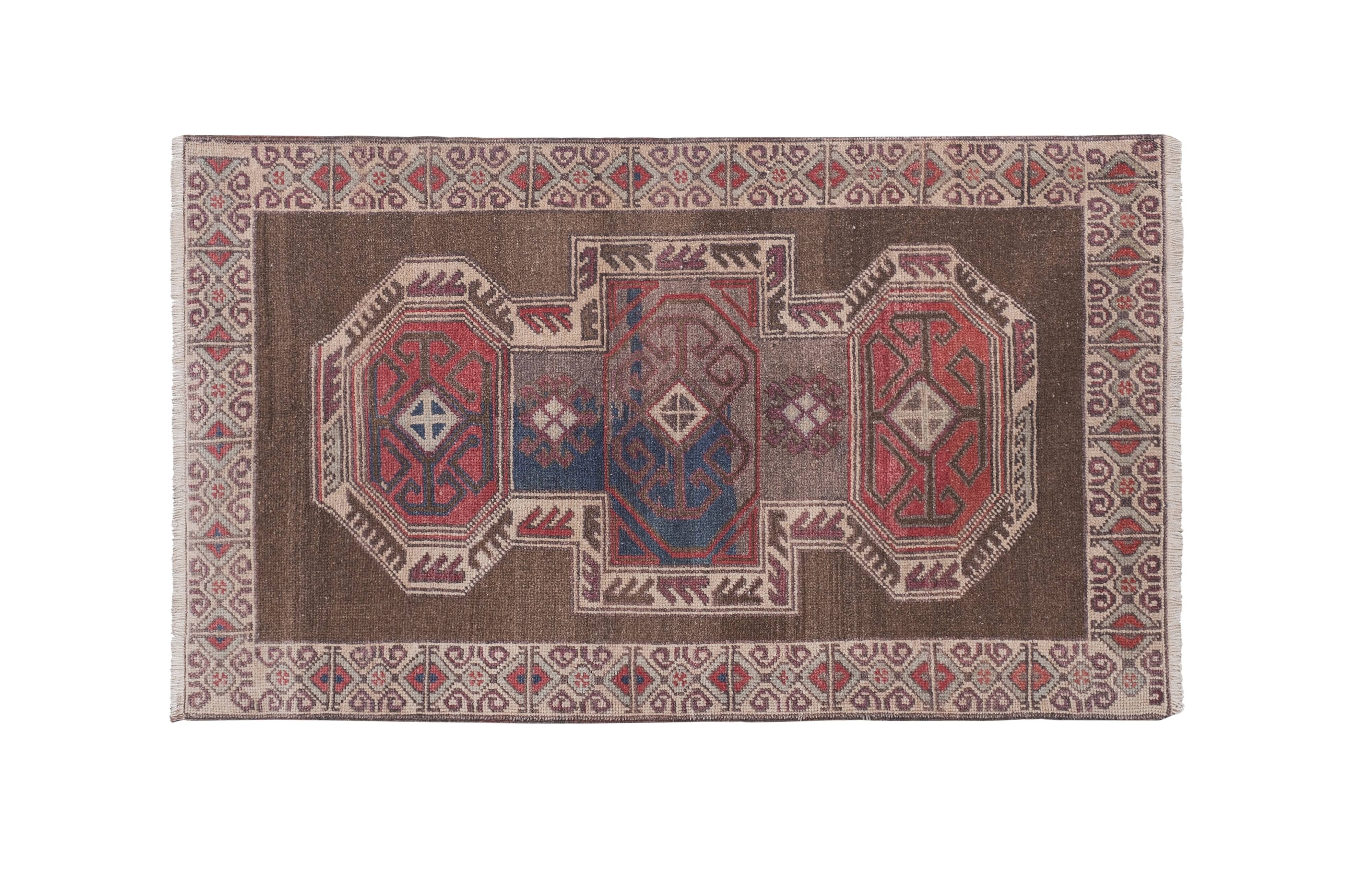 Vintage Turkish Oushak Rug Handwoven 91x160 cm