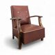Vintage 50s leatherette armchair