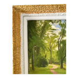 Landscape oil on wood framed