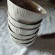 Set of 6 fungus-style glazed ceramic glasses