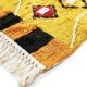 Yellow Berber carpet Azilal cotton 80X180 cm