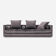 Canapé kopenhaga gris velour, design scandinave
