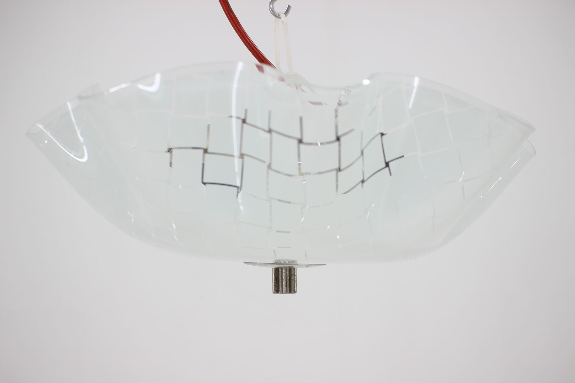 1970s Glass Pendant Lamp, Czechoslovakia