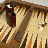 Wooden chess and backgammon set