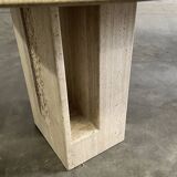 Oval travertine table