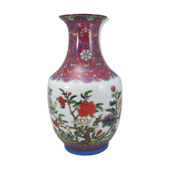 Vase de famille rose en porcelaine chinois