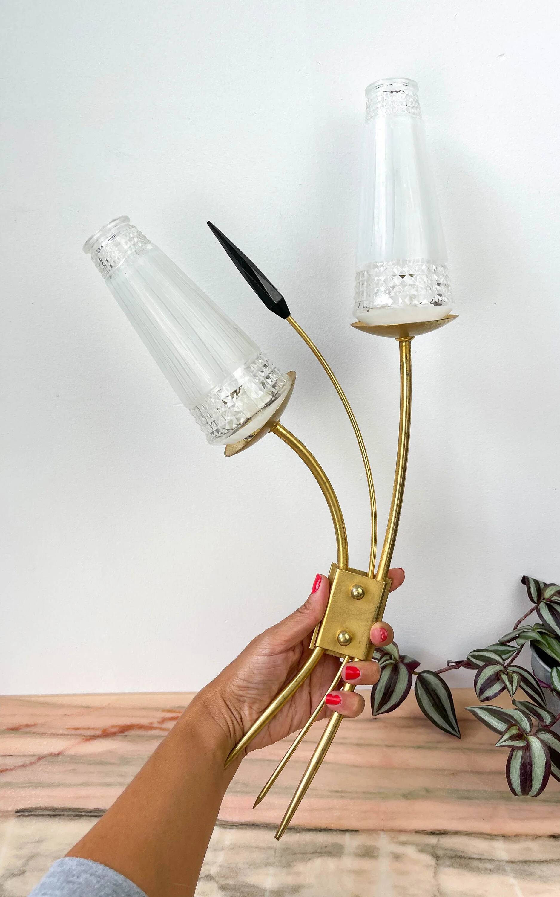 Wall lamp tulips, 1950