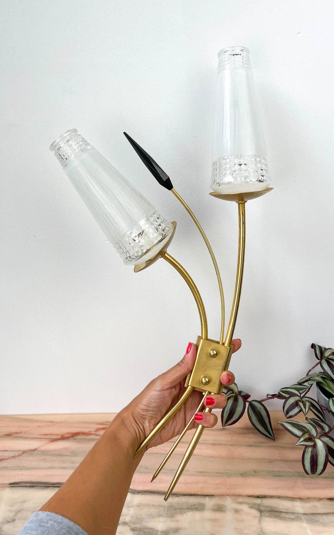 Wall lamp tulips, 1950