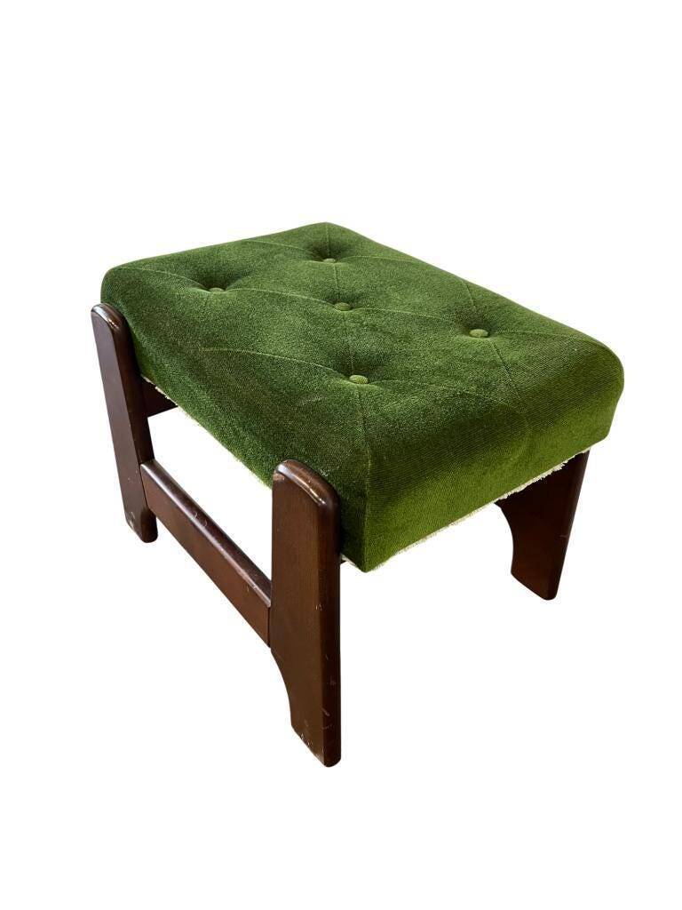 Vintage green step stool / pouf / kitchen step stool