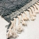 Moroccan Berber Boujaad gray rug with colorful patterns 2.44x1.58m