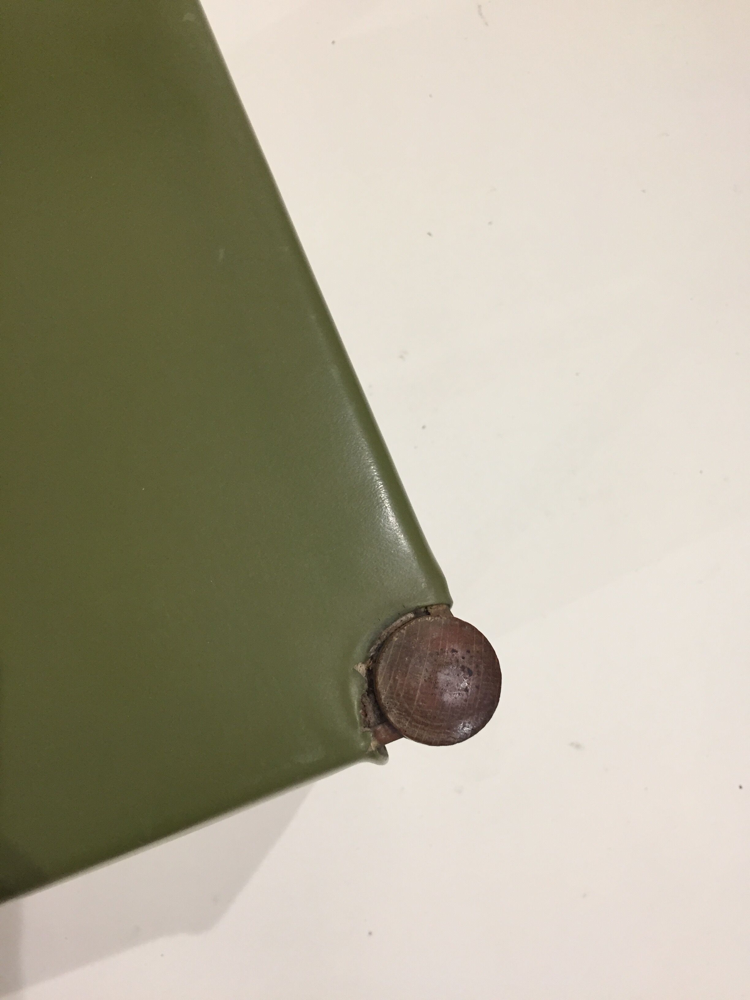 Set of 4 olive green chairs