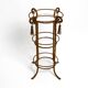Italian Mid Century Regency side table in gold plated Metal by Li Puma