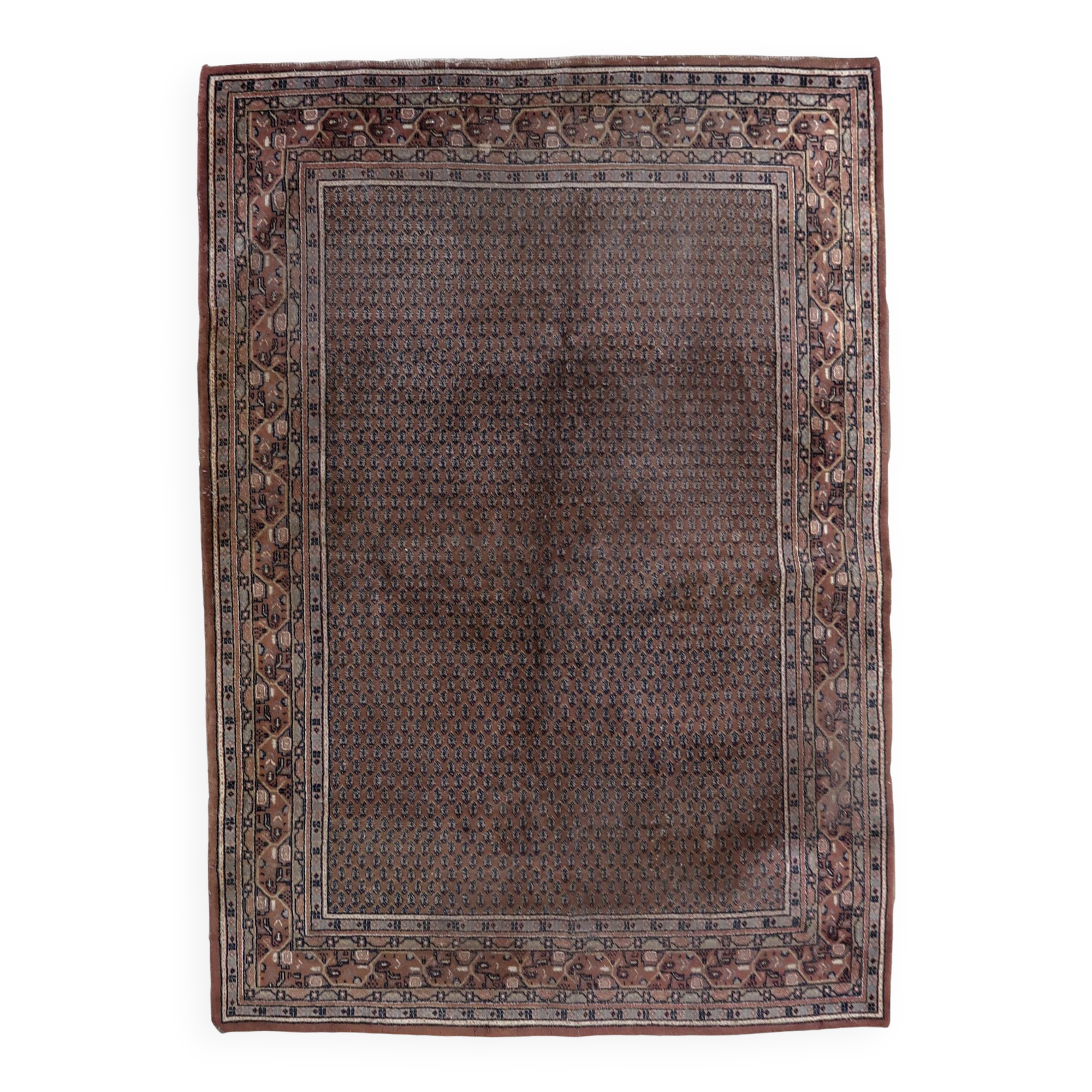 Tapis Seraband indien vintage en laine fait main – 170 x 237 cm - 1C1034