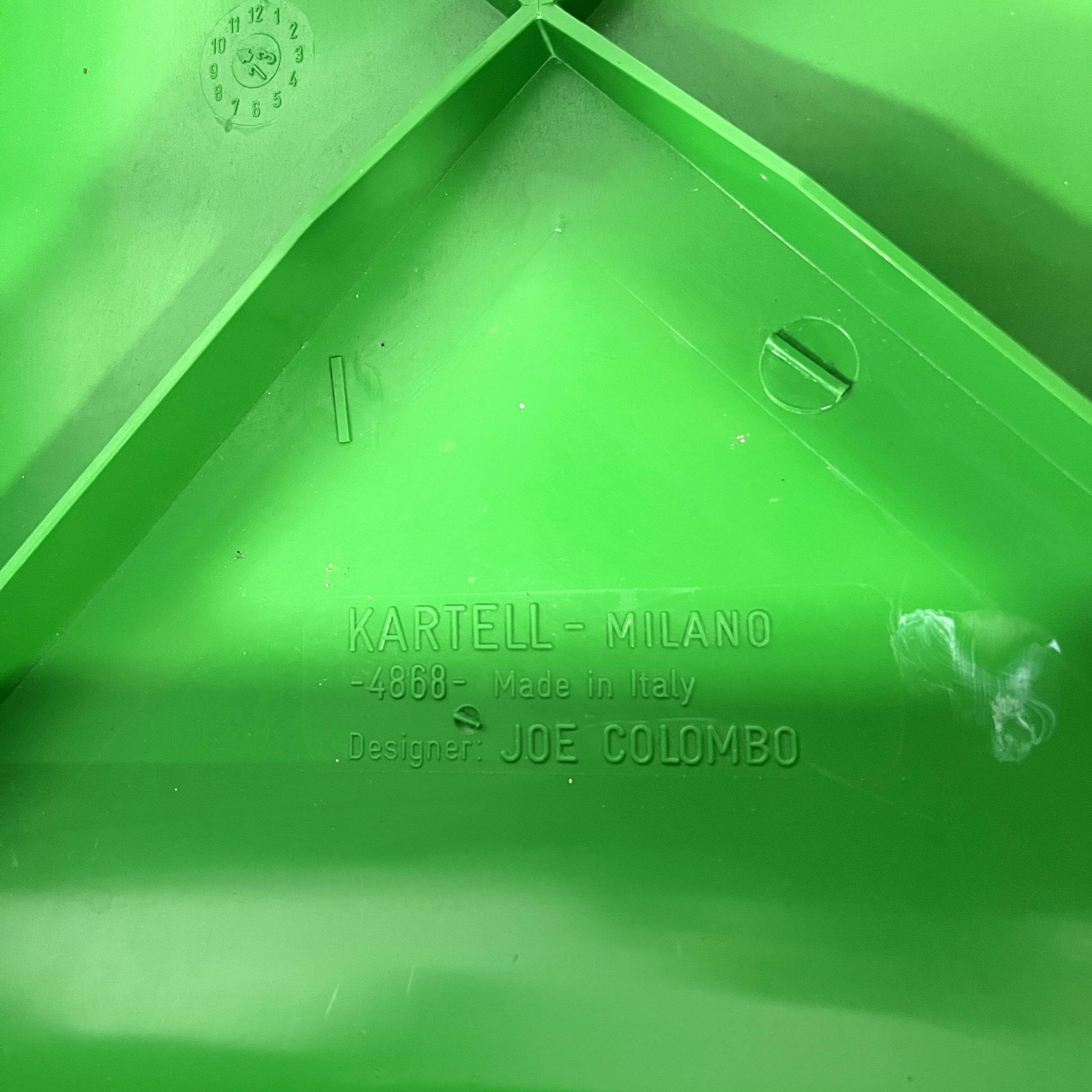 Universal green chair Model 4868 by Joe Colombo for Kartell, 1970