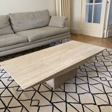 Travertine coffee table, 1980