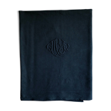 Old sheet in pure washed linen tinted in charcoal black