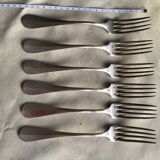 Silver-plated forks with hallmarks