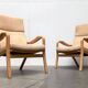 Vintage Danish lounge chairs by Skalma, set of 4.