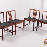 Dinner chairs design by Illum Wrapsø 1960 Denmark.