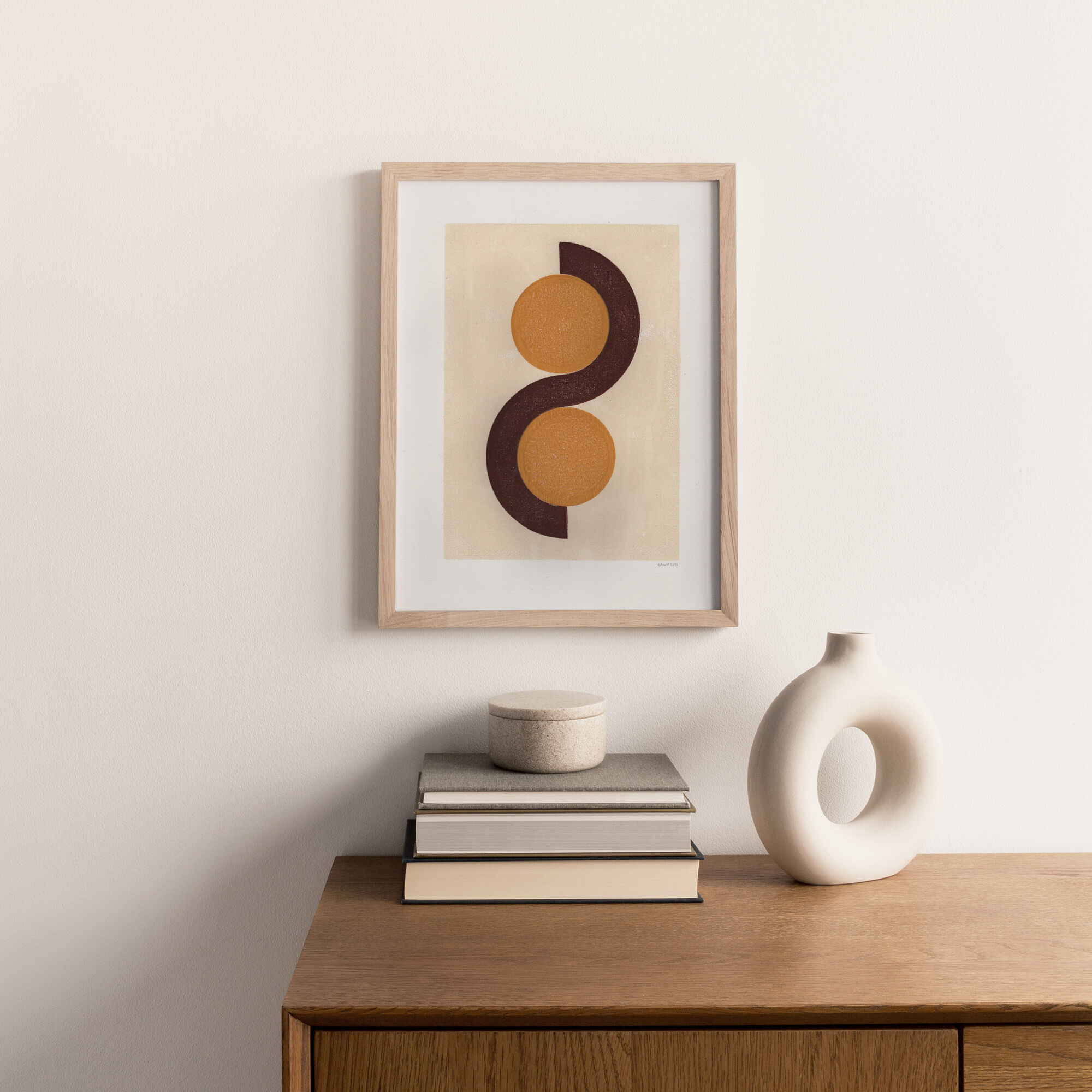 Painting on paper • monotype M366 • dated and signed Eawy •