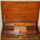 Victorian Davenport desk in hardwood and leather