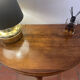 Table half-moon in solid walnut