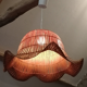 Suspension en rotin vintage forme tulipe