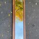 Miroir biseauté en chêne massif sculpté 50x165cm