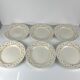 Set of 6 flat plates GIEN, Primefleur creation, model "Constellation", 1950.