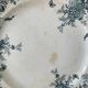 Set of 8 flat plates 19th century Terre de Fer, “Stella” Onnaing earthenware