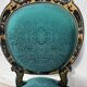Pair of Napoleon III chairs in black lacquered wood, 19th century.