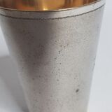 Louis XV-style old silver metal timbale, monogrammed "OA"