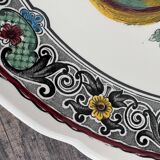 Large antique plate decorated with birds and flowers – Boch for Royal Sphinx