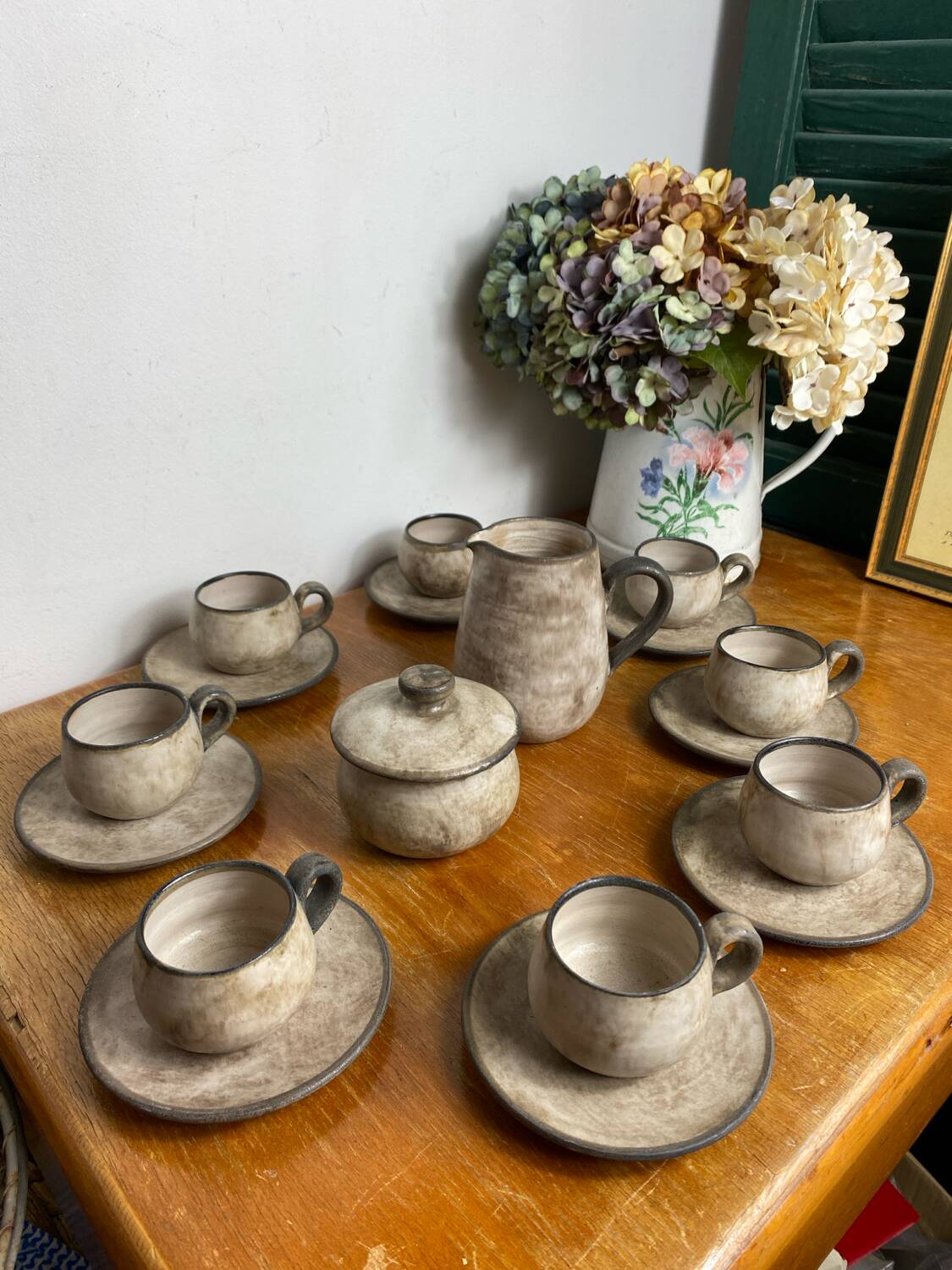 Coffee service, ceramic, Félix Céram, Vallauris