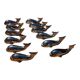 Silver knife holders whale model
