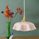 Vintage pendant light in pink opaline.