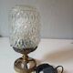 Vintage bedside lamp in molded glass and gold metal – 60s/70s