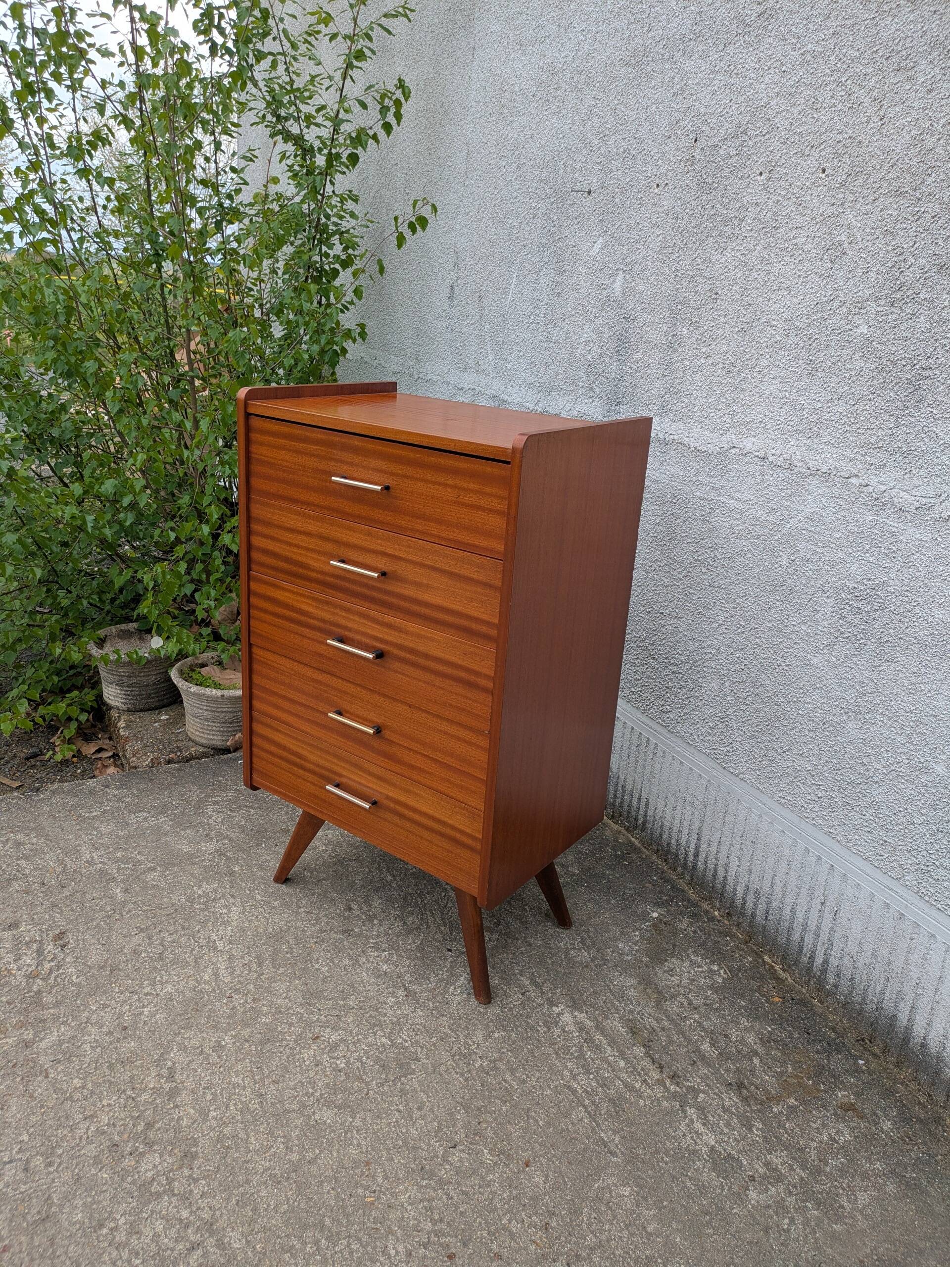 Vintage chest of drawers, high chest of drawers