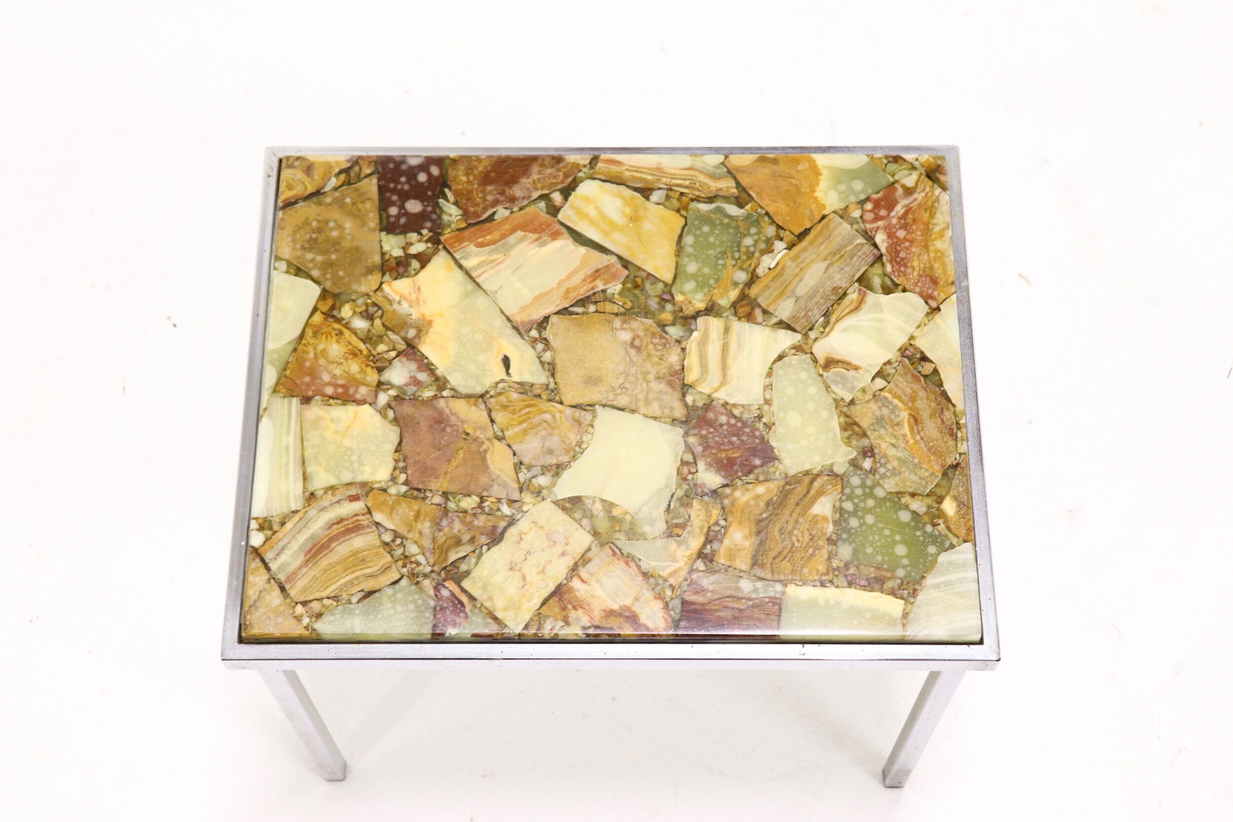 Onyx & epoxy resin side table, 1960s