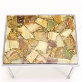 Onyx & epoxy resin side table, 1960s