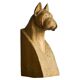 Sculpture of a boxer bookends in carved solid wood, mid-20th century.