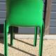 Set of 4 green Selene Magistretti chairs.