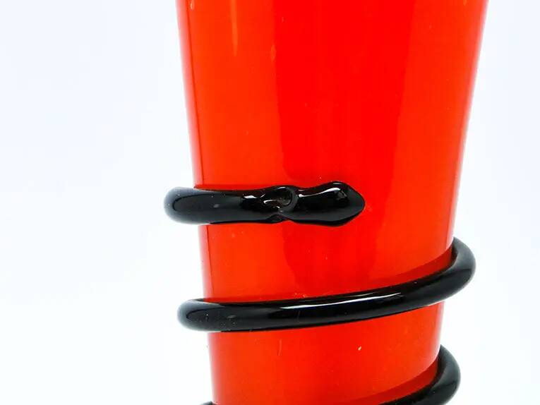 Tango vase, Art Deco, glass, Kralik, Czechoslovakia, 1930s