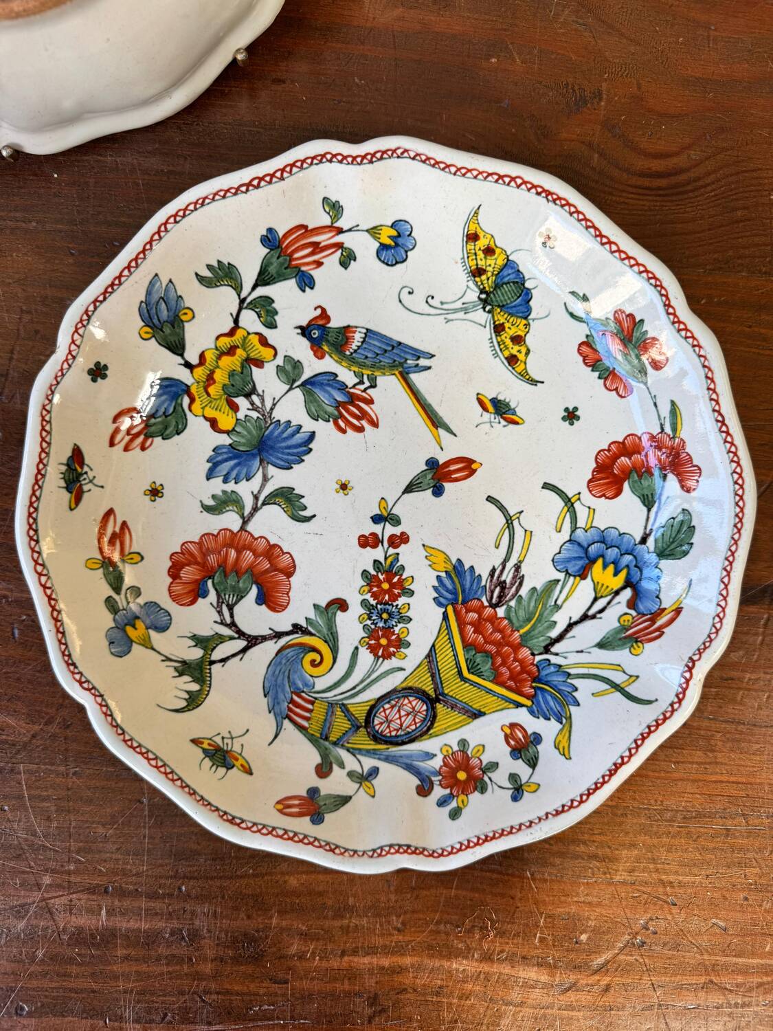 Pair of Rouen earthenware hollow dishes – 18th century
