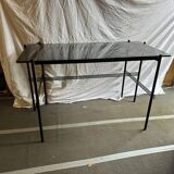 Metal and tinted glass desk