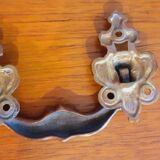 Gilded bronze handle 1900 Art Nouveau vegetal Bronzier L. Pinet