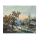 Old HST painting: "Animated pastoral landscape" signed Duperay filigreeantiqu