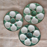 Set de 6 assiettes coquillages en barbotine "longchamp"